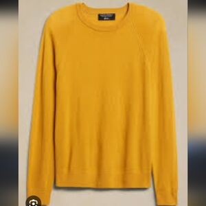 Men's Banana REPUBLIC fine Merino Wool Mustard Xl Sweater New Xl Nwot